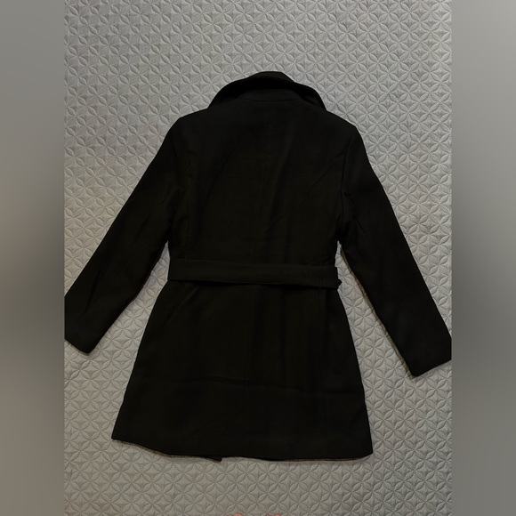 NWT Banana Republic Tie Waist Wrap Coat with Wood Hanger - Picture 7 of 13